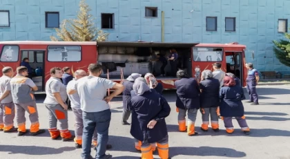 Kayseri Melikgazi’de personele yangın eğitimi