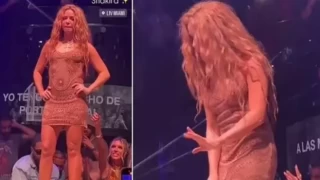 Shakira izleyicilerin uygunsuz davranışı üzerine eteğini kapatarak sahneyi terk etti