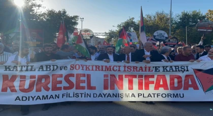 Adıyaman’da Filistin’e destek yürüyüşü