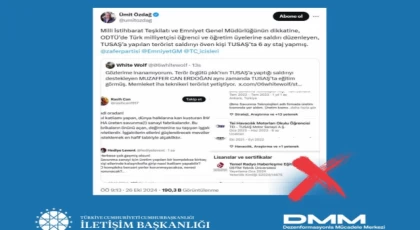 Hain saldırıyla ilgili TUSAŞ’ta staj iddiaları asılsız!