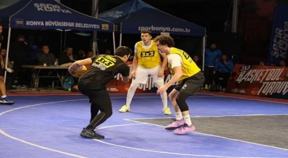 Konya’da 3x3 Basketbol Turnuvası Heyecanı Yaşandı