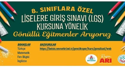 LGS kursları için gönüllü eğitmen başvuruları başladı