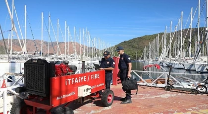 Muğla Büyükşehir Belediyesi İl Genelinde Kıyı Tesislerinde Kapsamlı Yangın Denetimi Gerçekleştirdi