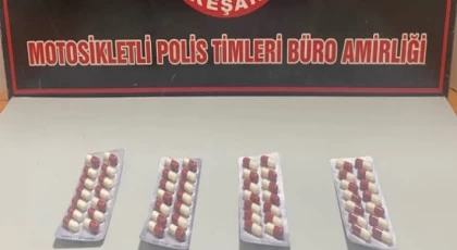 Keşan’da 56 adet sentetik ecza ele geçirildi