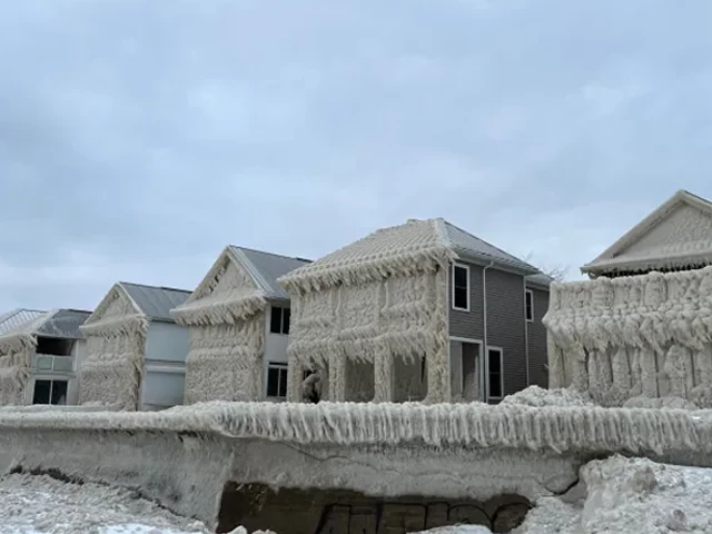 Kanada'nın Ontario Eyaleti'ndeki bir kasabada çekilen görüntüler hayret uyandırdı.