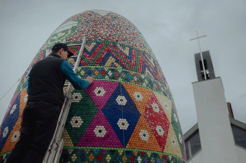 Dev paskalya yumurtası Slovakya'da sergilendi