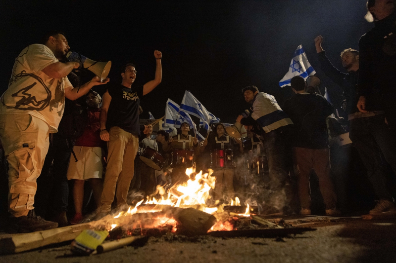 Batı Kudüs'te Netanyahu hükümetinin “yargı reformu” protesto edildi