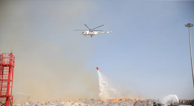 GÜNCELLEME 2  Kahramanmaraş’ta geri dönüşüm fabrikasında yangın çıktı