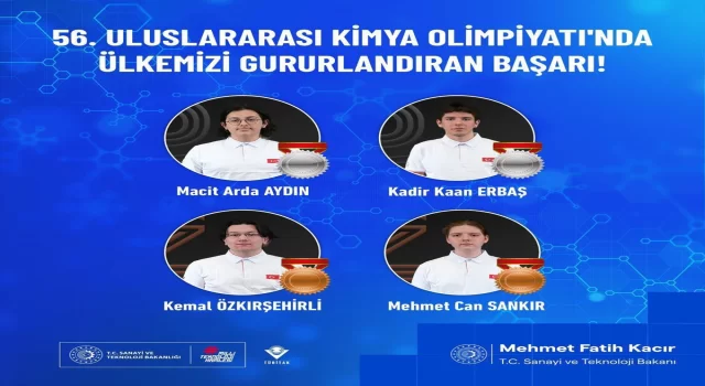 Türk öğrenciler uluslararası kimya ve fizik olimpiyatlarından madalyalarla döndü