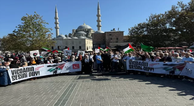 İsrail’in Filistin’e yönelik saldırıları İstanbul’da protesto edildi