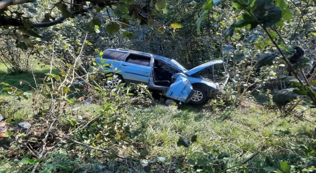 Giresun’da şarampole devrilen otomobildeki 1 kişi öldü, 3 kişi yaralandı 