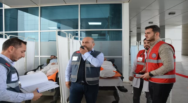 Samsun’da hastanede deprem tatbikatı yapıldı