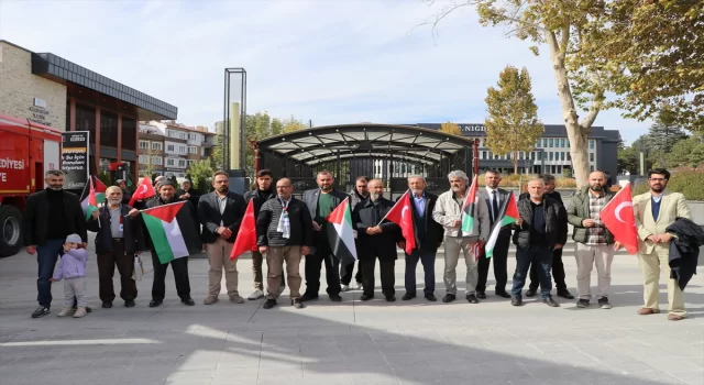 İsrail’in Filistin’e yönelik saldırıları Niğde’de protesto edildi