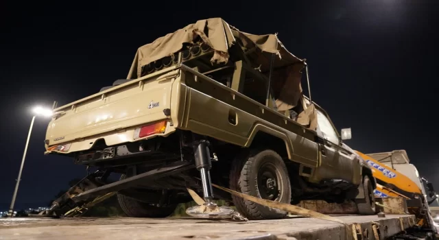 İsrail polisi, ordunun Lübnan’dan getirdiği Hizbullah’a ait roket atar takılı kamyoneti çalanları yakaladı