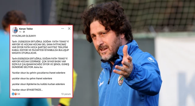 Fatih Tekke'nin Trabzonspor'un başına geçmesine siyasi baskı mı engel oldu?