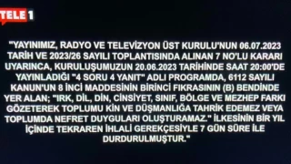 Tele 1'in ekranı karartıldı! 7 gün boyunca kapalı olacak